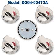 DG64-00473A Stove Burner Knobs Replacement Compatible with Samsung Gas Range 5Pcs, Repalce NX58H5600SS, NX58K7850SS, NX58F5700WS