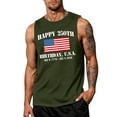 thumbnail image 2 of 250 Anniversary Usa Tank Tops for Men Usa Independence Day 4th Of July Tank Top Usa American Flag Graphic Sleeveless Patriotic Tee We the People Crewneck Tops,Green 5XL, 2 of 4