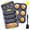 Gray, variant on 6 Cavity Silicone Baguette Bread Pan, Nonstick French Bread and Hot Dog Bun Mold, Foldable Loaf Pan Baking Tool for Hoagie Homemade Rolls, Dishwasher Safe, Easy Release