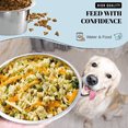 thumbnail image 2 of AVERYDAY 54oz Stainless Steel Dog Bowls Set, 2 Pack for Replacement Dogs Bowl Stand, 6.8 Cups Metal Dog Bowls, 8 Inch Medium Large Dogs Water Bowl for Raised Feeder with Opening 7.48-7.72", 2 of 8