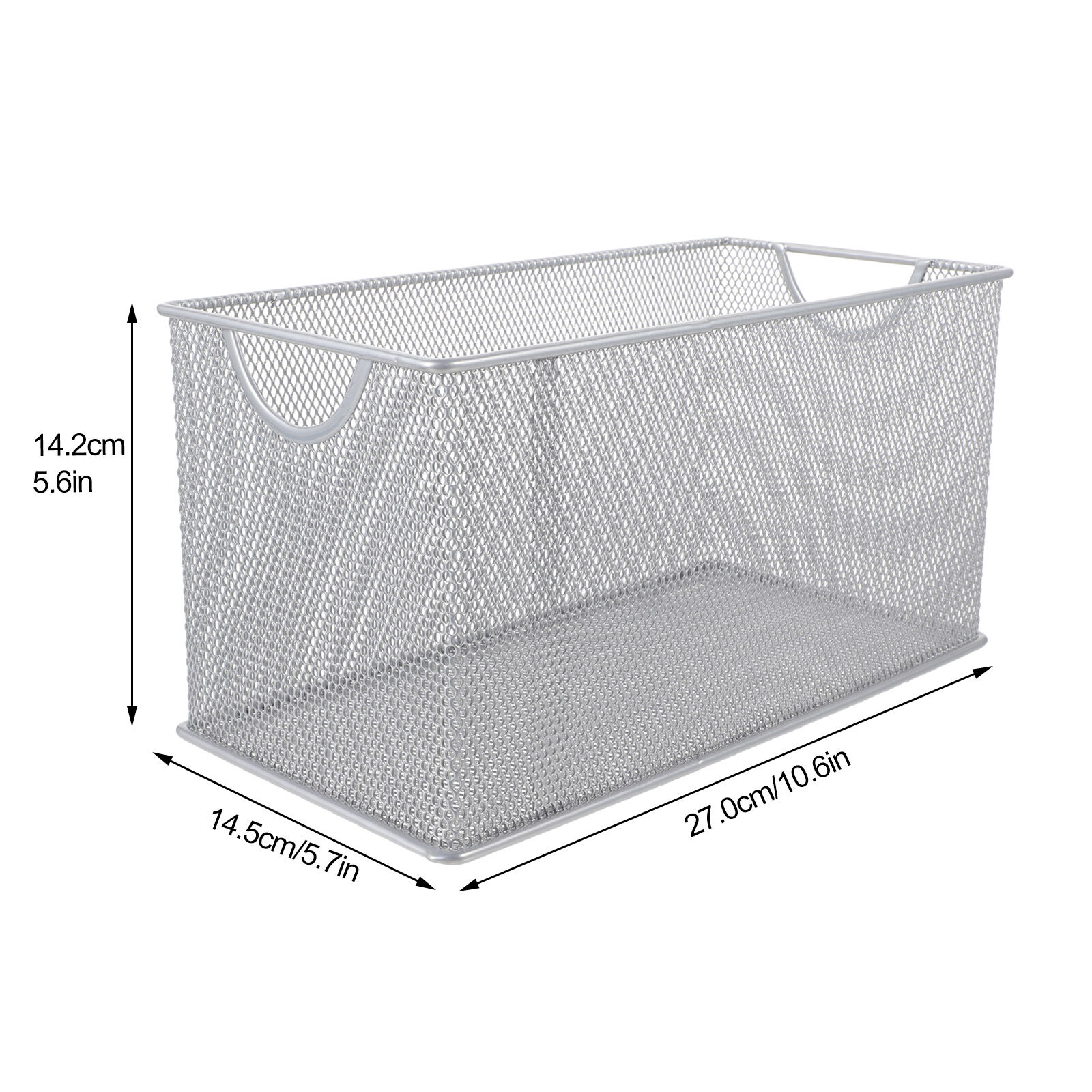 Double Handle Basket Dvd Cd Storage Basket Metal Basket Bathroom Basket