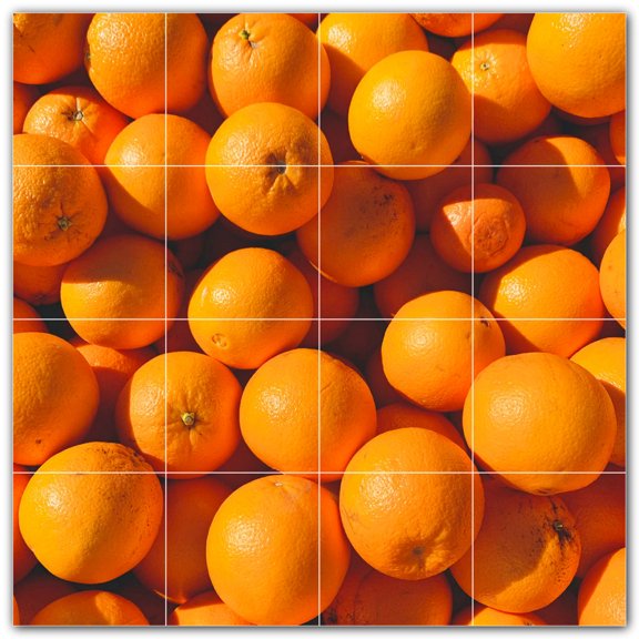 Picture-Tiles.com: Fruit Ceramic Tile Wall Mural WAL500675-44S. 17"W x 17"H using (16) 4.25" x 4.25" Ceramic Tiles-Satin Finish