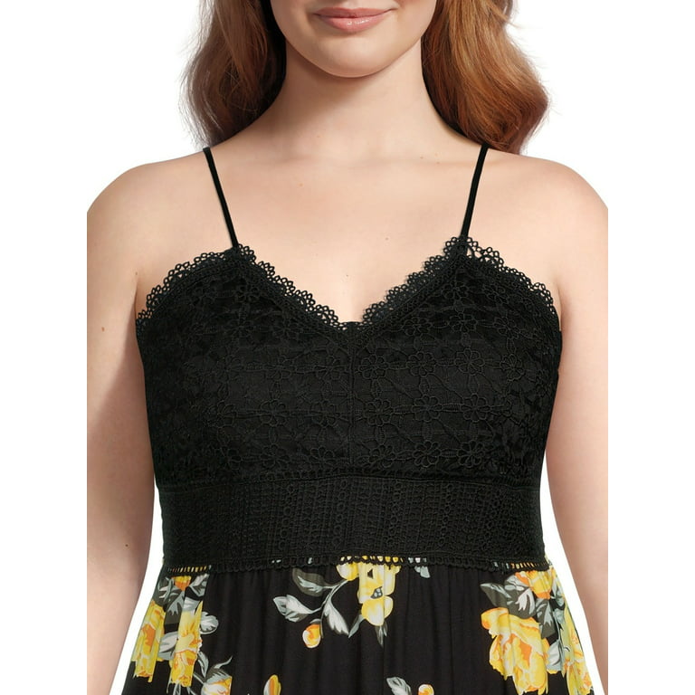 No Boundaries Juniors Plus Size Lace Top Maxi Dress - Walmart.com