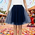 thumbnail image 2 of Ediodpoh Women's Tutu Skirt Pleated Midi Skirt High Waist Flowy Hem for Festive Party and Carnival Ballet Skirt Navy XXXL, 2 of 4