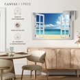 thumbnail image 5 of Elephant Stock Window To Remote Beach Wall Art - Horizontal Canvas Wall Art - Lobby Wall Decor - Beach Canvas - Blue And White Decor - 12" x 8", 5 of 8