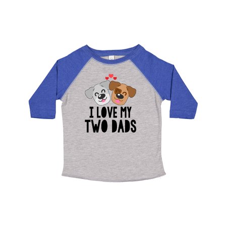 

Inktastic I Love My 2 Dads Gift Toddler Boy or Toddler Girl T-Shirt