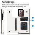 thumbnail image 3 of Dteck Case for Samsung Galaxy Note 20 6.7-inch,Shockproof PU Leather Wallet Case Card Holder Kickstand Flip Magnetic Hybrid Rubber Note 20 5G Back Phone Cover,White, 3 of 9