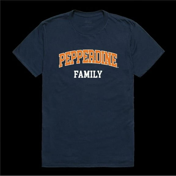 W Republic 571-196-NVY-02 Pepperdine University Waves Family T-Shirt, Navy - Medium