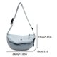 thumbnail image 2 of Bag Crossbody Canvas All-Match Shoulde Color sólido Trendy Commute Blue, 2 of 9