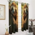 thumbnail image 2 of Sloth Window Curtain Panels Grommet Blackout Curtains Blackout Curtains for Living Room, 2 of 7