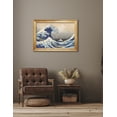 thumbnail image 4 of HFDF - The Great Wave off Kanagawa, Katsushika Hokusai Classic Art Reproductions. Giclee Canvas Prts Wall Art for Home Decor. Picture:, : 24x16inch Framed, 4 of 6