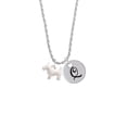 thumbnail image 2 of Delight Jewelry Silvertone Flat Scottie Dog Silvertone Script Initial Disc - Q - Charm Necklace, 20"+3", 2 of 4