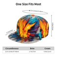 thumbnail image 4 of Hirioo Colorful Paint Print for Baseball Cap Men Cap Flat Brim for Men Women Teens Adjustable Baseball Cap, 4 of 7