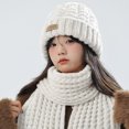 thumbnail image 2 of CSChome Hat Scarf Set Winter Hat Scarf Set - Unisex Solid Color Thickened Warm Comfortable Long Scarf Beanie, 2 of 7