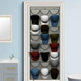 thumbnail image 3 of SHUWND Baseball Hat Rack 24 Clear Hanging Cap Organizer Complete with Over Door Hooks Traditional, 3 of 10