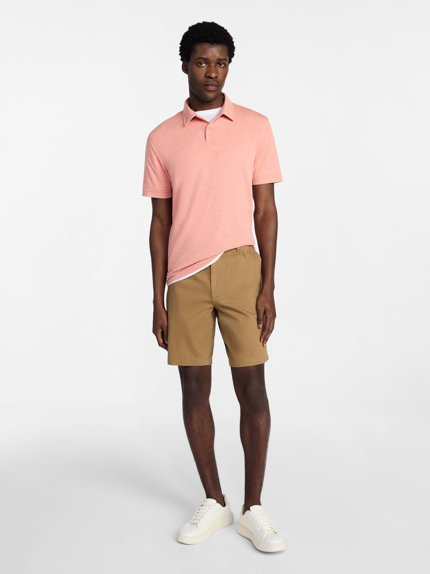 George Men's and Big Men's Double Knit Polo Shirt with Short Sleeves, Sizes S-5XL