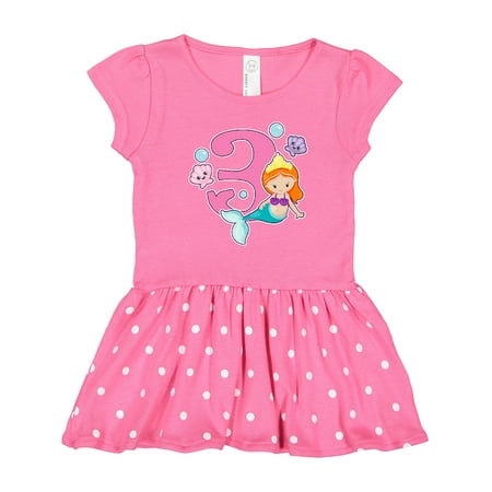 

Inktastic I Am 3 Years Old Birthday with Mermaid Gift Toddler Girl Dress