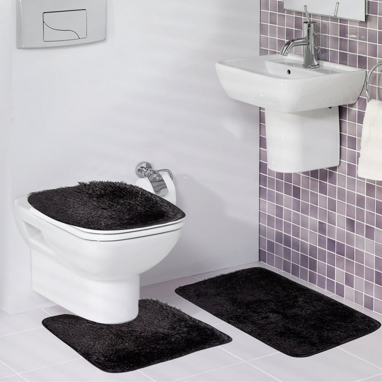 Bathroom Rugs Set 3 Piece, Bath Mat with Toilet Mats U-Shaped Non-Slip  Water Absorbent Rubber Bathroom Mats for Tub, Shower and Bathroom  20x32+20x47+20x24, Dark Grey - Yahoo Shopping