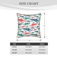 thumbnail image 4 of Kll Colorful Shark Decorative Throw Pillow Covers Velvet Soft For Couch Sofa Bedroom Living Room Outdoor -18"X18", 4 of 8