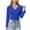 Blue, variant on Women's Stretch Poplin Long Sleeve Button-Down Shirt with Pointed Collar, Fitted Office and Casual Shirt with Button Cuffs, Solid Color Stretchy Woven Fabric for Women Women Polo Shirts