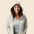 thumbnail image 4 of Dalix Astronaut Embroidered Fleece Zip Washed Hoodie Cold Fall Winter Women in Bone L Large, 4 of 5