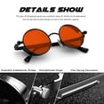 thumbnail image 3 of Gafas de Sol Retro Steampunk Redondas Polarizadas CGID E72 UV400, 3 of 4