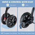 thumbnail image 6 of Gymax Double Pet Stroller for 2 Dogs or Cats w/ 2 Detachable Carriers Safety Belt Blue, 6 of 10