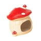 thumbnail image 5 of Casita de cerámica para hámster, cama con escondite para hámster, nido para hámster con forma de seta, pequeño animal Rojo, 5 of 9