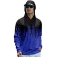 thumbnail image 2 of Trgacdwlo Color Block Mens UPF 50+ Sun Protection Hoodie Raglan Long Sleeve Mens Rash Guards Hiking Workout Mens Fishing Shirt, 2 of 5