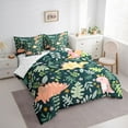 thumbnail image 3 of jejeloiu Kawaii Dinosaur Dino 7-Piece Twin Bedding Sets,Cartoon Animal Bedding Comforter Set,Green Leaves Sheet Sets For Boys,Luxury Bedroom Decor Reversible, 3 of 8