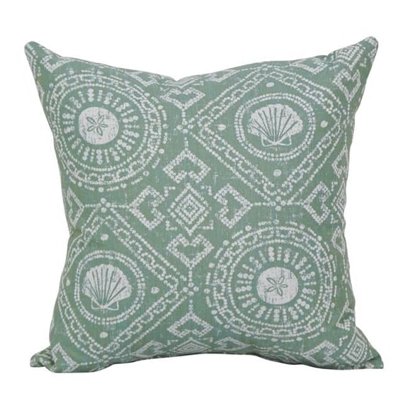 Blazing Needles 9910-S1-ID-144 17 in. Jacquard Throw Pillows with Inserts, Aquafrt Garden