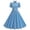 Blue/1, variant on Polka Dot Swing Dress for Women Casual Short Sleeve Cocktail Dresses with Belt Vintage 1950s Retro Party Dress,Blue,S
