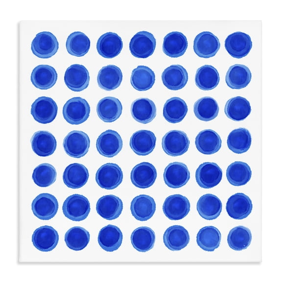 Stupell Industries Mid-Century Blue Dots Uniform Pattern Canvas Art, 17 x 17, by Martina Pavlova