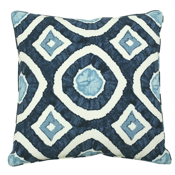 Nikki Chu Indigo Collection Embroidered 20" x 20" Decorative Pillow