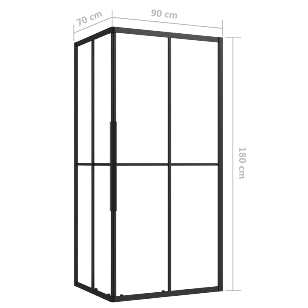 vidaXL Shower Cabin ESG 35.4"x27.6"x70.9"