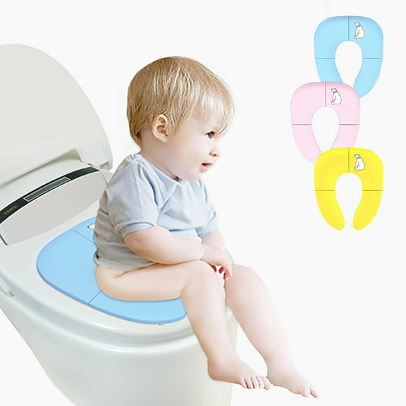 Skegnu 50% Off Clear! Foldable Potty Training Seat Baby Travel Toilet Potty Seat Covers Non Slip Pads for Bathroom