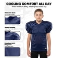 thumbnail image 2 of Exxact Sports Boys Football Practice Jersey - Pro-Style, Lightweight & Breathable Mesh Youth Football Jersey for Kids (Navy, Youth Small / Medium), 2 of 7