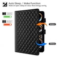 thumbnail image 2 of for iPad Pro 11 inch (2025 M5/2024 M4) Case, Rhombus Pattern Multiple Viewing Angles Stand Slim Folio Cover (Black), 2 of 6