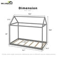 thumbnail image 3 of Bellemave Wood Twin Size House Bed Frame, Montessori Floor Bed, No Box Spring Needed (Gray), 3 of 11
