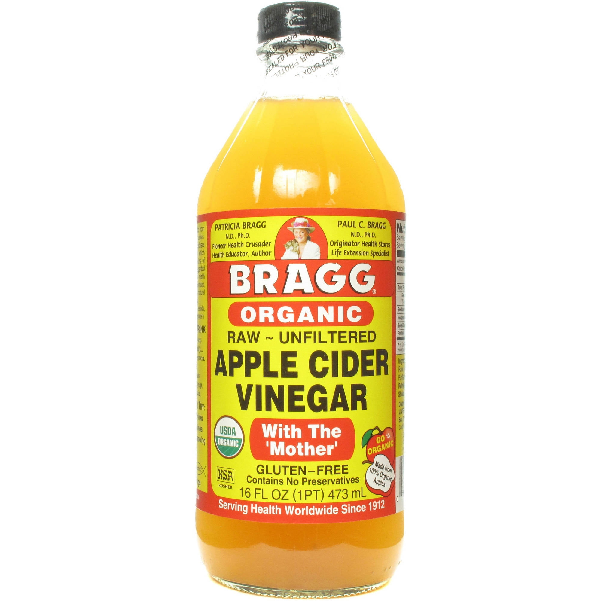 Bragg Apple Cider Vinegar, 16 FL OZ (Pack of 12) by