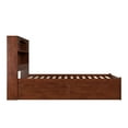 thumbnail image 4 of Leo & Lacey Transitional Solid Wood Urban Full Storage Platform Bed in Walnut, 4 of 11