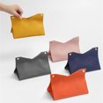 thumbnail image 4 of Wosthever Bolsa de almacenamiento de tejido de cuero PU en forma de V, soporte reutilizable de gran capacidad, contenedor de servilletas Almacenamiento y organización del hogar Gris, 4 of 6