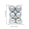 thumbnail image 2 of QISIWOLE Christmas Ball Ornaments Set of 6, Silver Shatterproof Lightweight Tree Balls, 2.36 x 2.36 in Plastic Ornament Set, for Christmas Tree Wreath Garland and Holiday Party Decor, 2 of 6