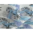 thumbnail image 3 of Ambesonne Tropical Boho Quilted Bedspread Set 3 Pcs, Abstract Brush Palm, Queen, Deep Sky Blue Ceil Blue, 3 of 4
