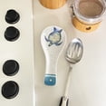 thumbnail image 3 of Large Spoon Holder - Sea Turtle Spoon Rest - Nautical, Ocean Beach Decor - Utensil Holder/Ceramic Spoon Holder for Kitchen - teal, blues, and white - makes a great gift!, 3 of 8