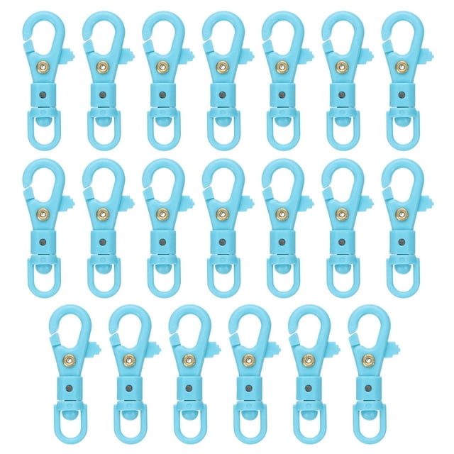 Ganchos de Langosta de Plástico Uxcell, Clips de Gatillo para Cordón, Azul Verde