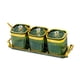 thumbnail image 1 of Tarro para condimentos, caja para condimentos, recipiente para sal y azúcar con bandeja, resistente para condimentos. verde, 1 of 9