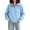 #New Light Blue, variant on AloohaidyvioNo Boundaries Womens Half Zip Sweatshirt Soft Fleece Lined Long Sleeve Pullover, Fall Loose Casual Workout Lounge Quarter Zip Tops