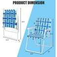 thumbnail image 2 of Gymax Set of 6 Patio Folding Web Chair Set Portable Beach Camping Chair Blue, 2 of 9