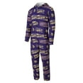 thumbnail image 2 of Men's Concepts Sport Purple Minnesota Vikings Shuffle All-Over-Print Microfleece Full-Zip Union Suit, 2 of 3